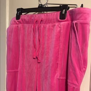 Time & tru Pink Velour Joggers